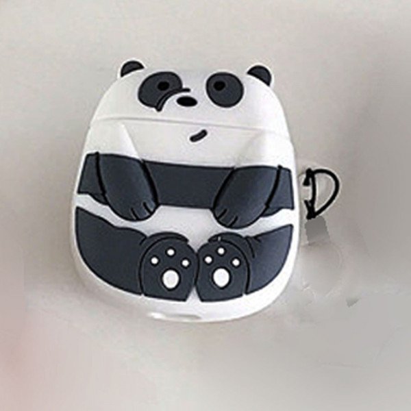 Wholesale Cute Design Cartoon Silicone Cover Skin for Airpod (1 / 2) Charging Case (Big Panda)